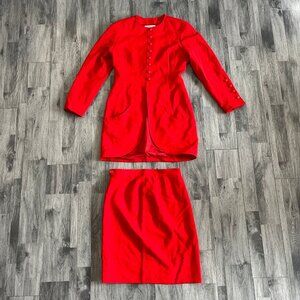 BALENICAGA VINTAGE SET BLAZER JACKET & SKIRT MADE IN FRANCE